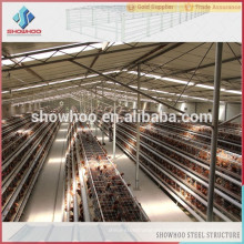 Estructura de acero de Showhoo La granja de pollo que construye gallineros baratos casas de pollo comerciales